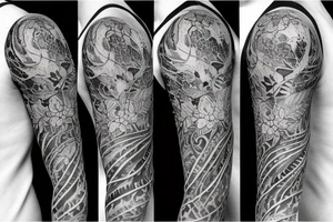 Half sleeve of Vines growing tattoo idea