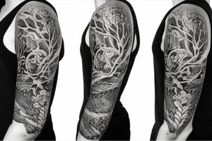 Half sleeve of Vines growing tattoo idea