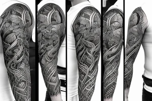 Half sleeve of Vines growing tattoo idea