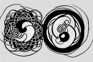 yin and yang symbol in circle tattoo idea