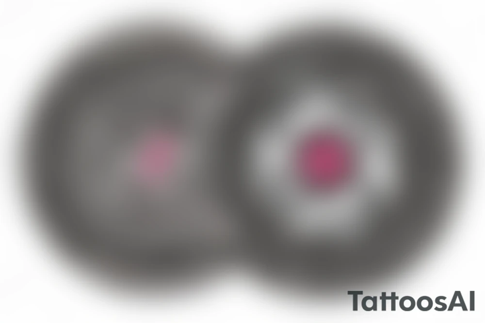 yin and yang symbol in circle tattoo idea