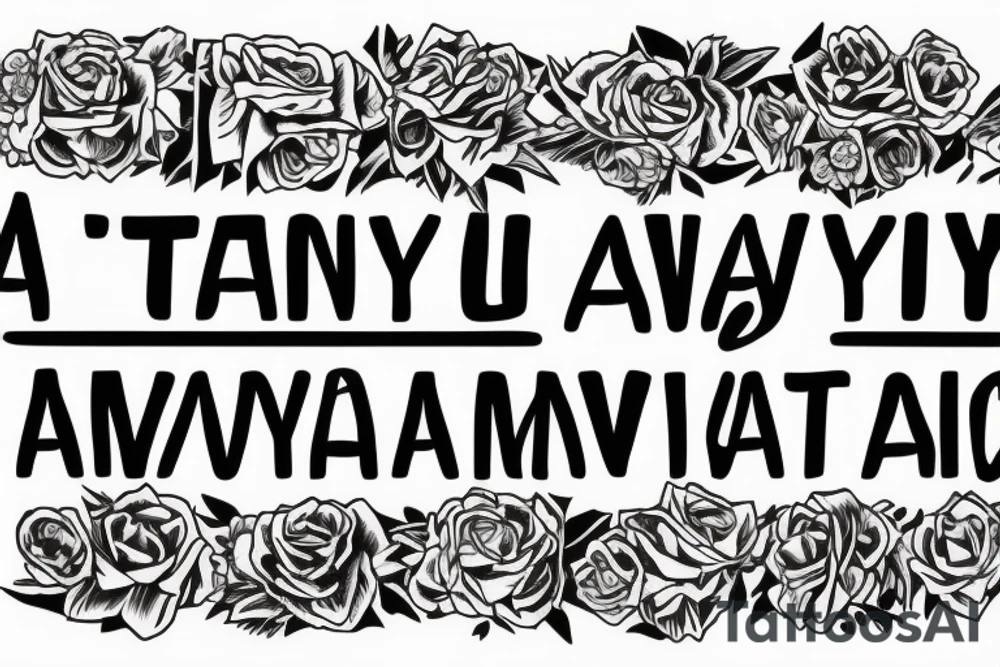 "stay away" inscription tattoo idea