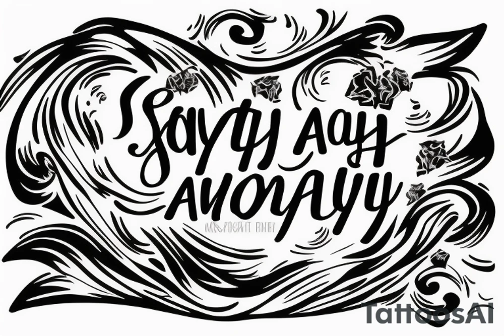 "stay away" inscription tattoo idea