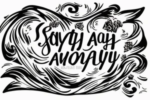 "stay away" inscription tattoo idea