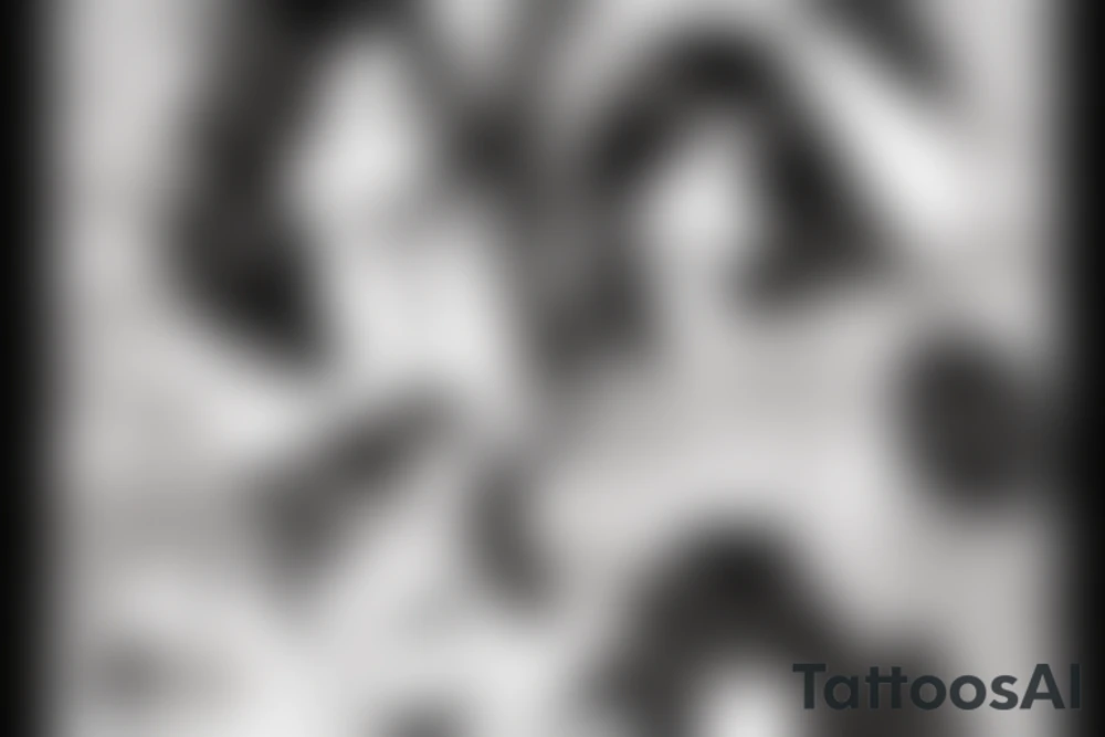Woman, mid-long black hair, brown eyes, tattoo idea
