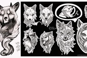 Interpreting a wolf in the style of Love, Death & Robots' icons tattoo idea
