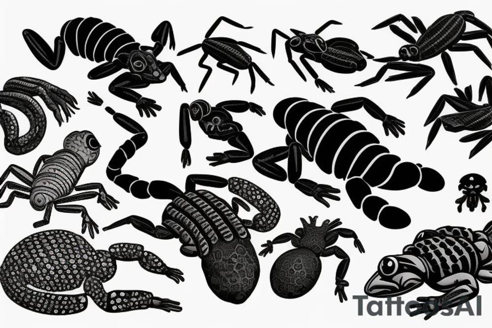 toad and a scorpion tattoo idea