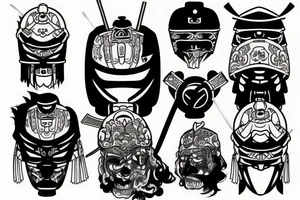 techno, samurai, katana tattoo idea