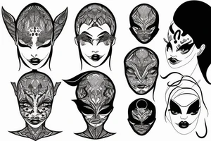 Overthinking face contour tattoo idea