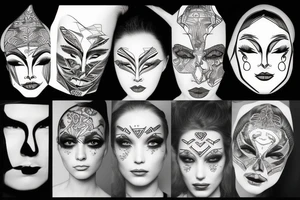 Overthinking face contour tattoo idea