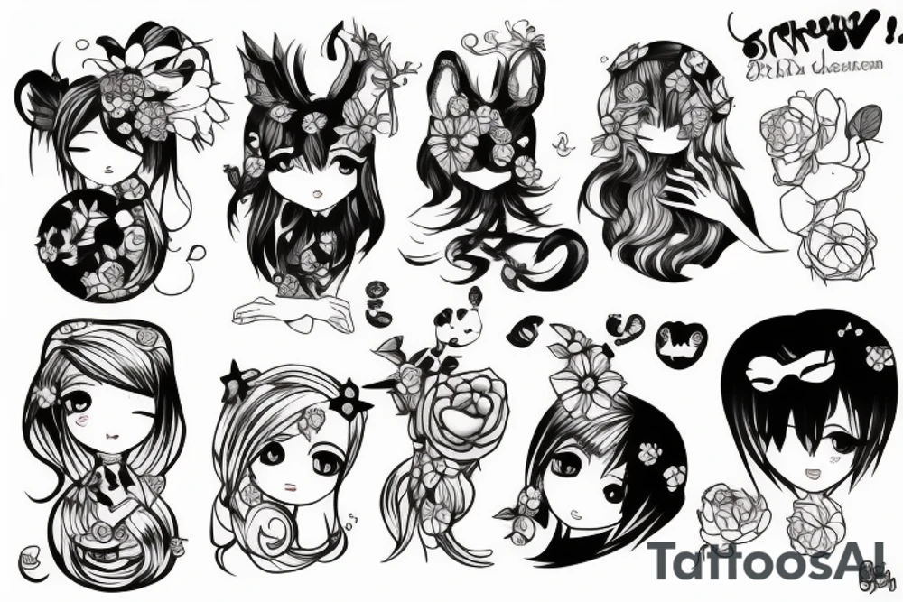 kawaii tattoo idea