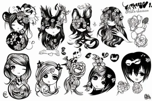 kawaii tattoo idea