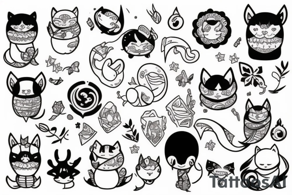 kawaii tattoo idea