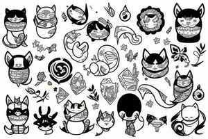 kawaii tattoo idea