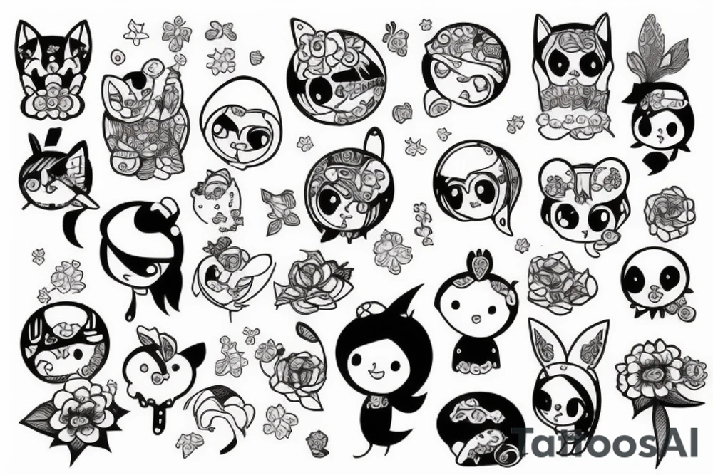 kawaii tattoo idea