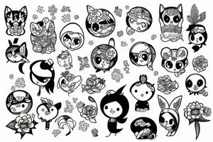 kawaii tattoo idea