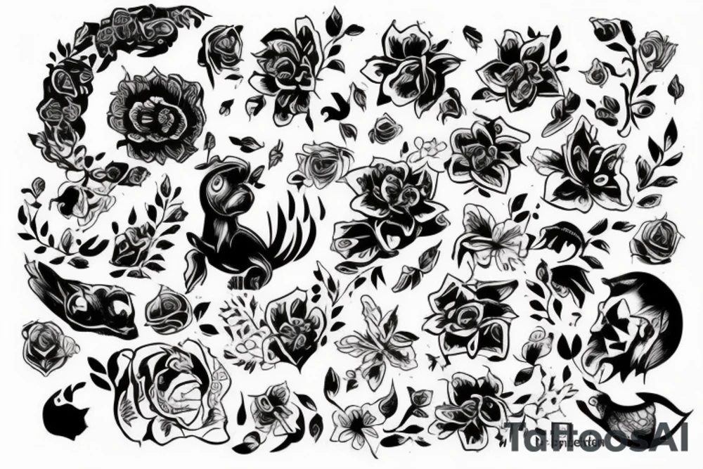 Иггдросиль в корнях которого руна альгиз tattoo idea
