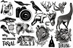 Wildlife photographer who loves to travel and explore the world tattoo idea