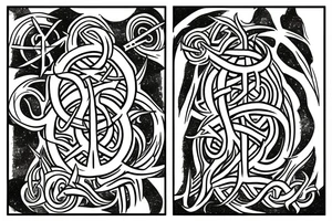 yggdrasil whose roots are the rune algiz tattoo idea