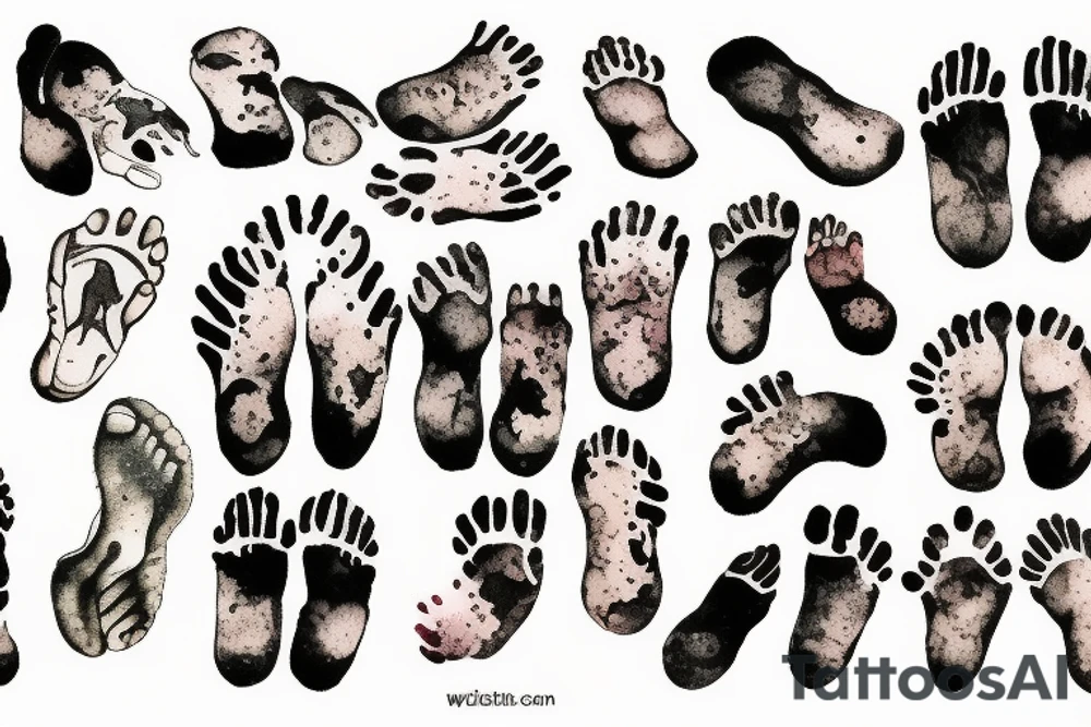 footprints tattoo idea
