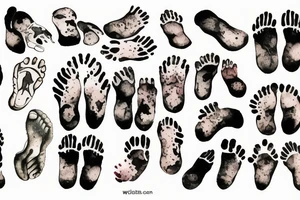 footprints tattoo idea