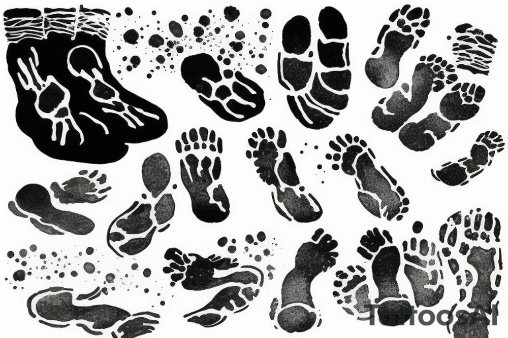 footprints tattoo idea