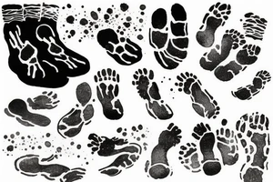footprints tattoo idea
