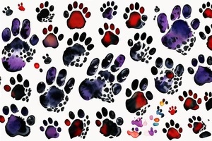 dog's paw print tattoo idea