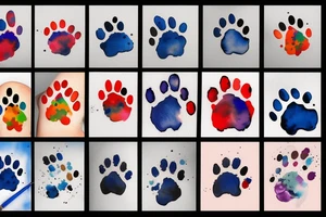 dog's paw print tattoo idea