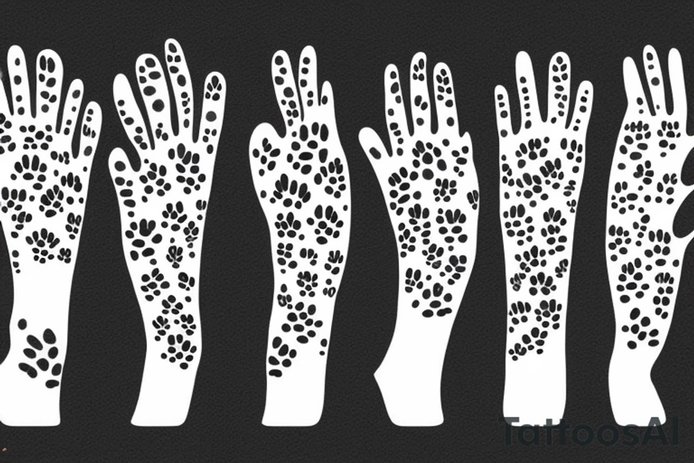 dog's paw print tattoo idea
