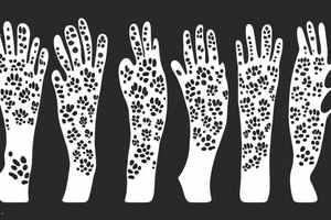 dog's paw print tattoo idea