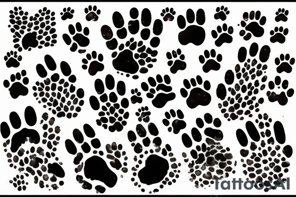 dog's paw print tattoo idea
