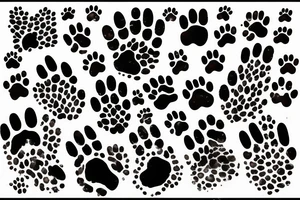dog's paw print tattoo idea