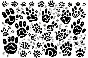 dog's paw print tattoo idea