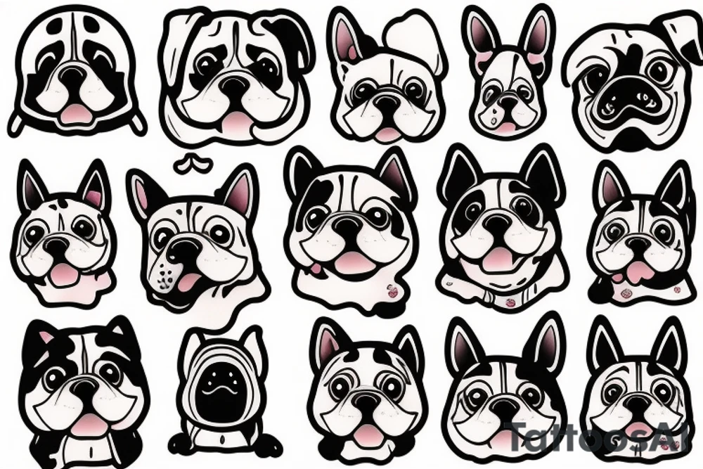 kawaii dog tattoo idea