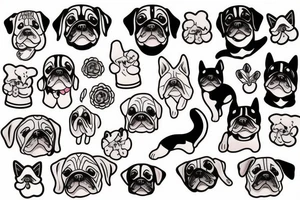 kawaii dog tattoo idea
