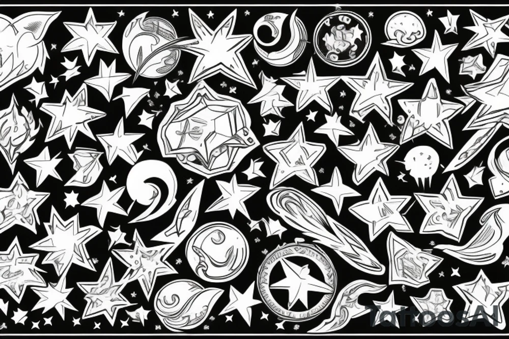 stars tattoo idea