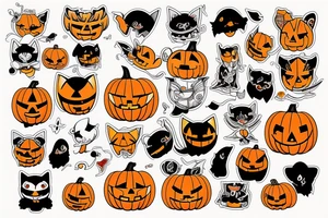 pumpkin kemomimi mechanism tattoo idea
