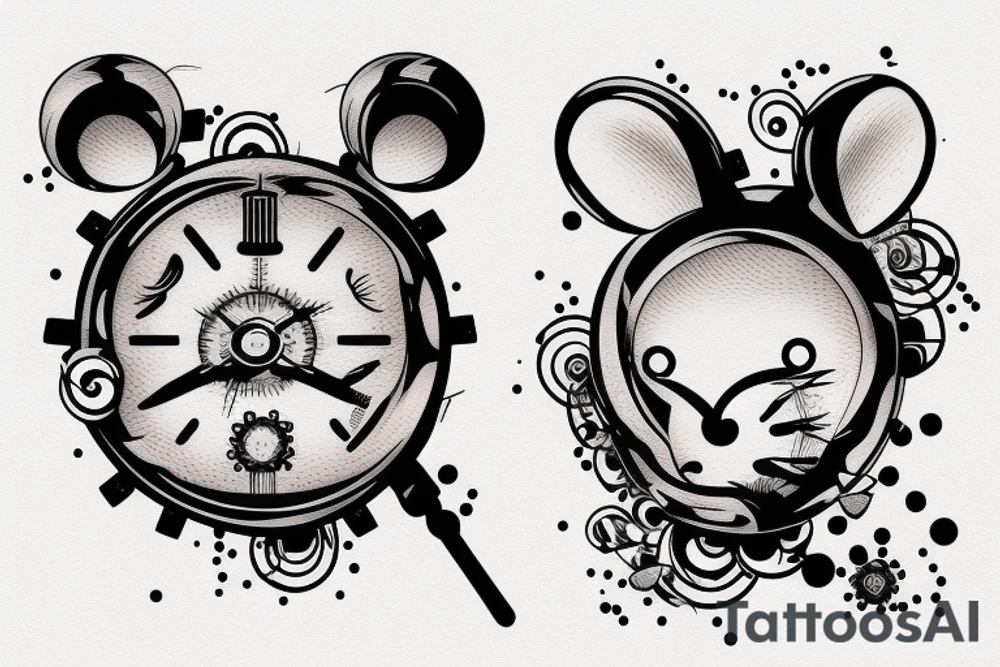 cute Mouse mechanism tattoo idea