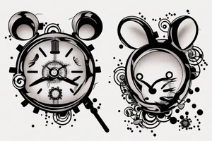 cute Mouse mechanism tattoo idea
