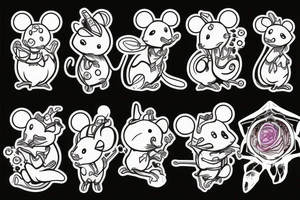 cute Mouse mechanism tattoo idea