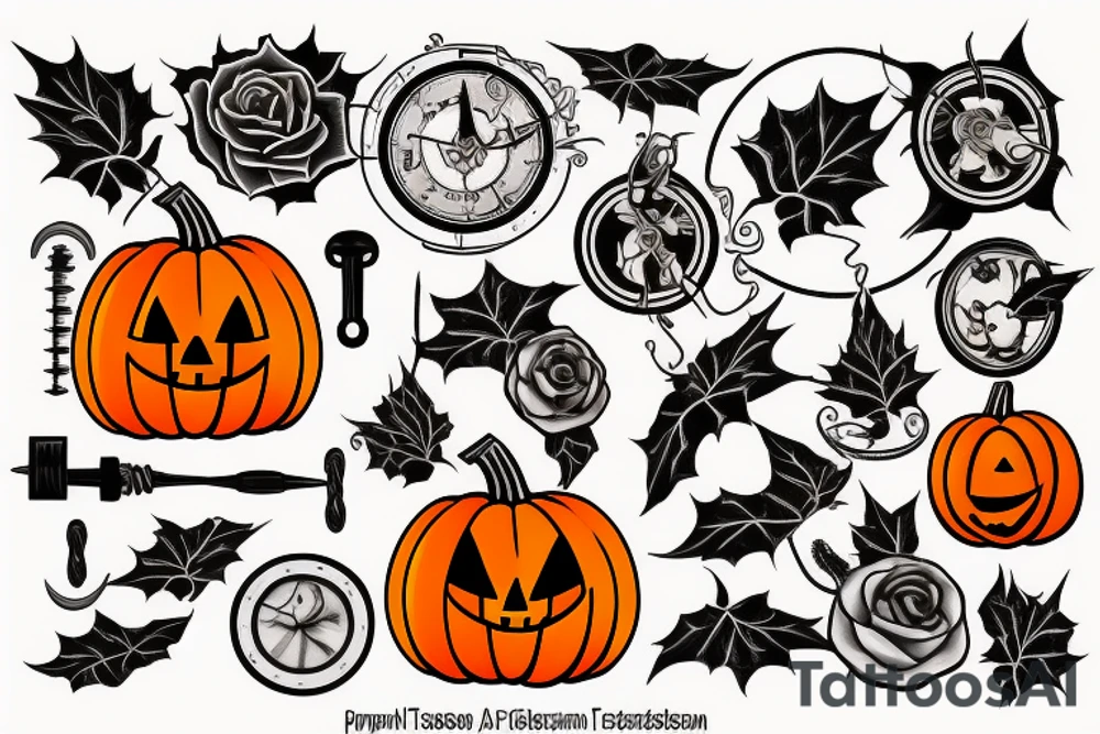 pumpkin mechanism tattoo idea