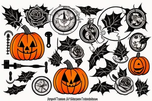 pumpkin mechanism tattoo idea