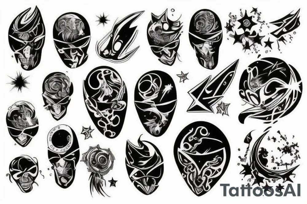cyber galaxy tattoo idea