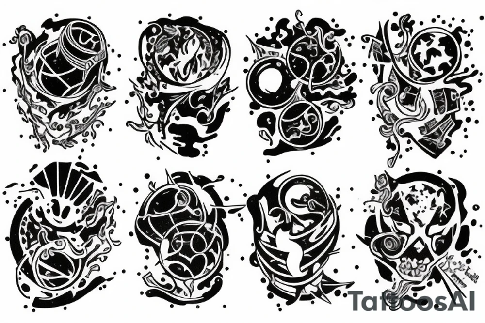 cyber galaxy tattoo idea
