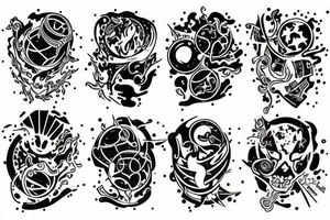 cyber galaxy tattoo idea