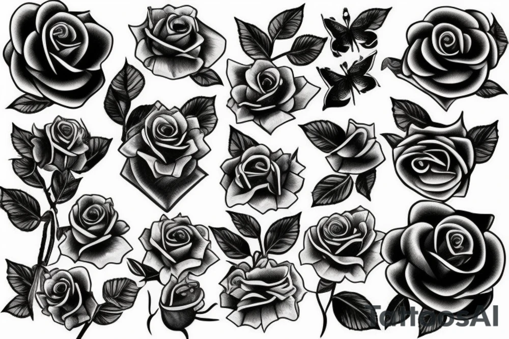 Rose tattoo tattoo idea