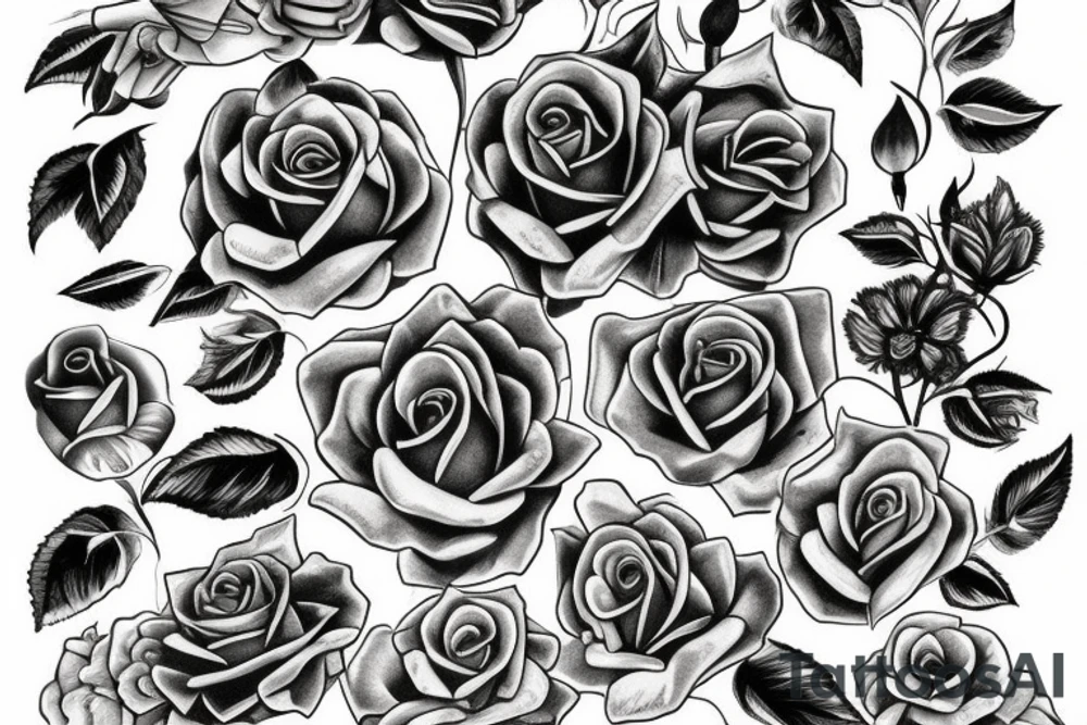 Rose tattoo tattoo idea