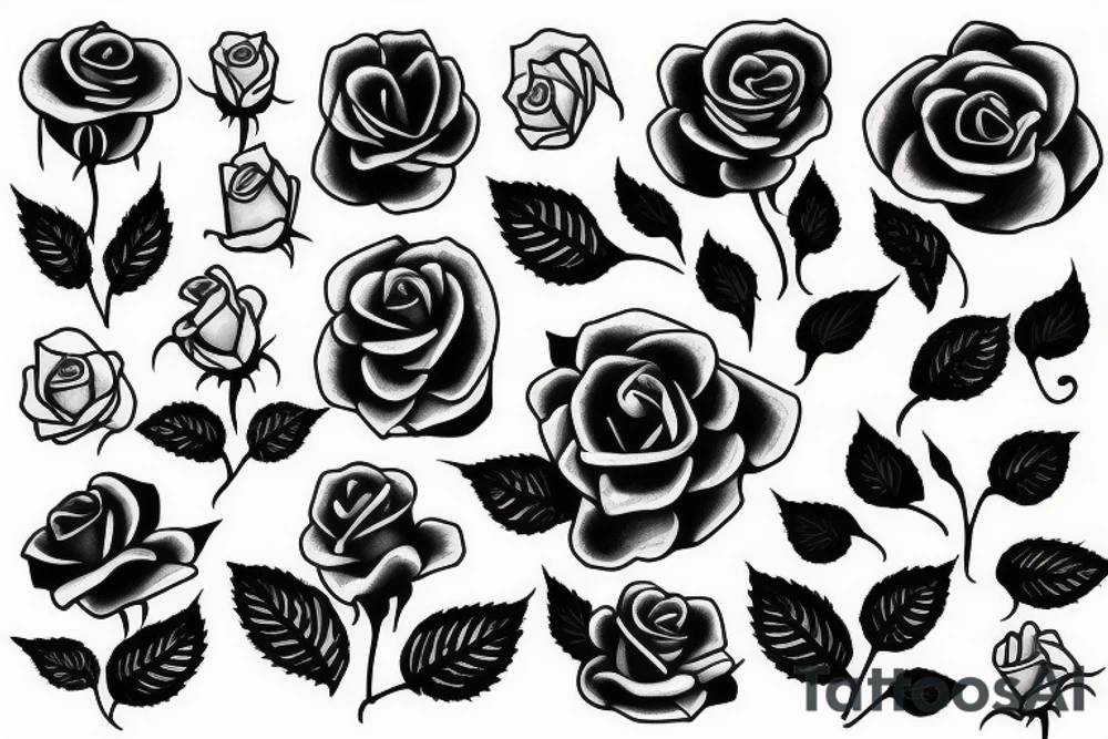 Rose tattoo tattoo idea