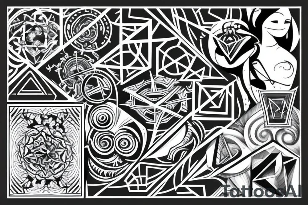 geometric tattoo idea